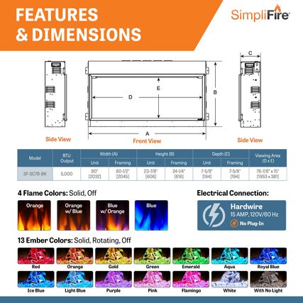 78 inch scion electric fireplace thumbnail image
