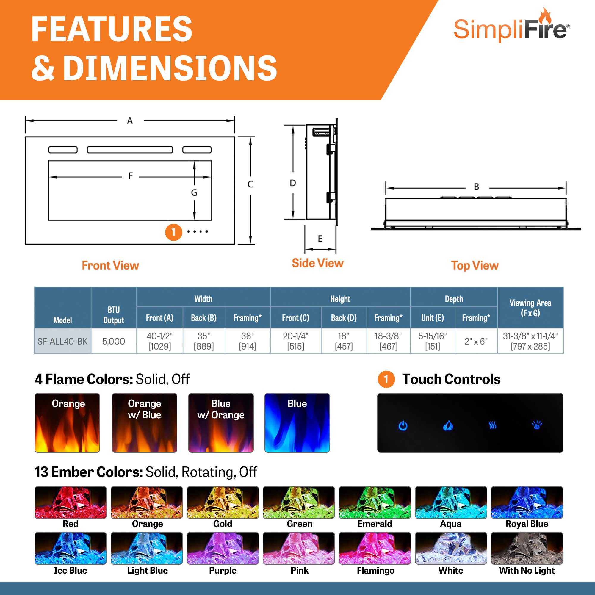 40 inch allusion linear electric fireplace thumbnail image