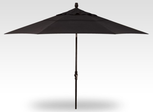 11′ black collar tilt umbrella – black frame