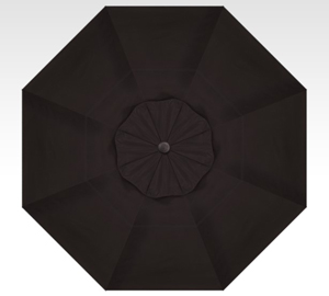 11′ black collar tilt umbrella – black frame thumbnail