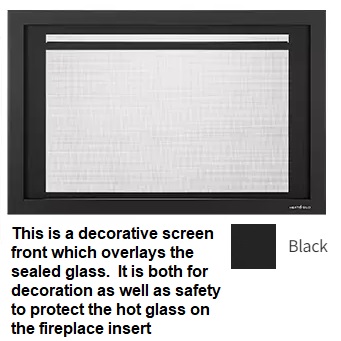 firescreen 30 inch screen front – black