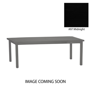 club aluminum rectangular dining table in midnight