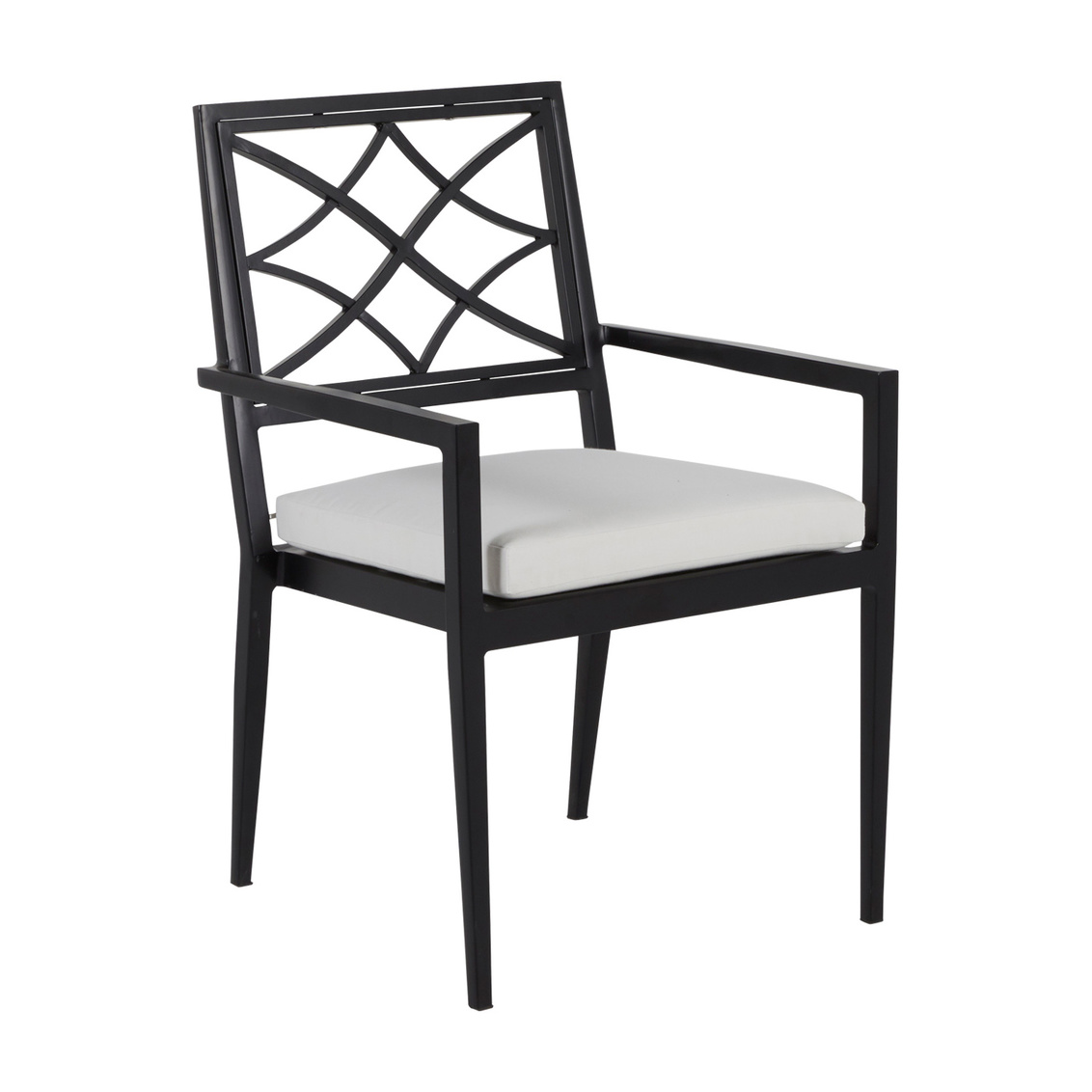 elegante aluminum arm chair in midnight – frame only product image