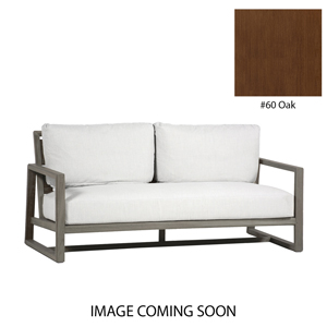 avondale aluminum sofa in oak – frame only