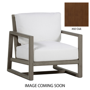 avondale aluminum lounge chair in oak – frame only