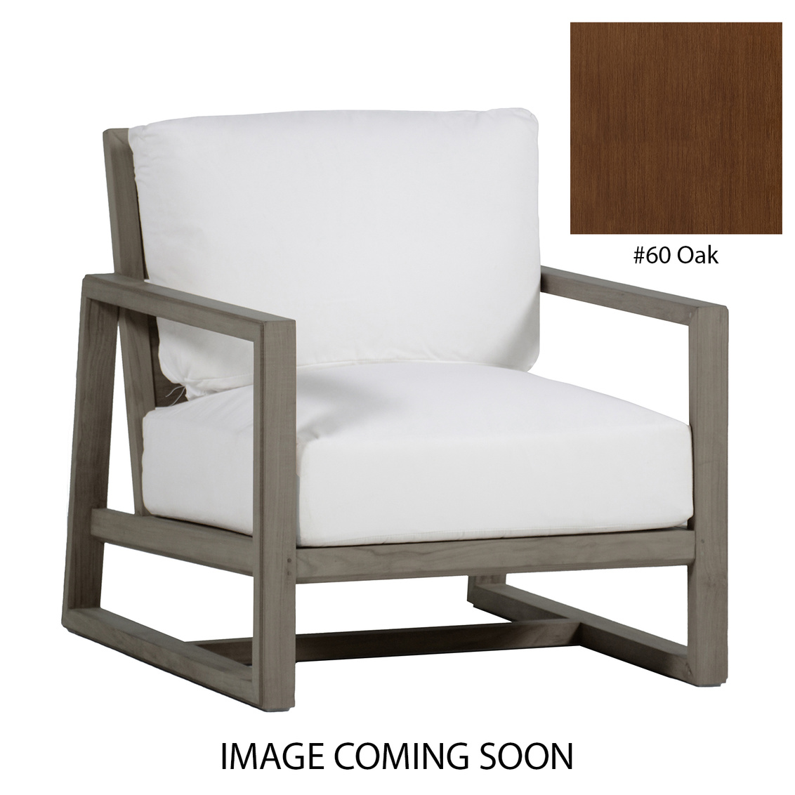 avondale aluminum lounge chair in oak – frame only product image