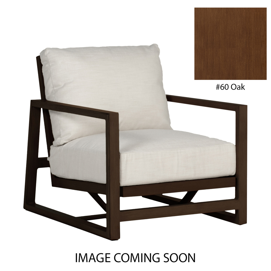 avondale aluminum spring lounge in oak – frame only product image