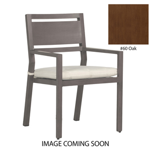 avondale aluminum arm chair in oak – frame only