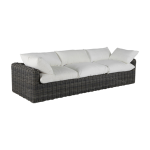 montecito woven sofa in slate grey – frame only