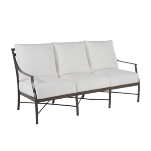 monaco aluminum sofa in slate grey – frame only