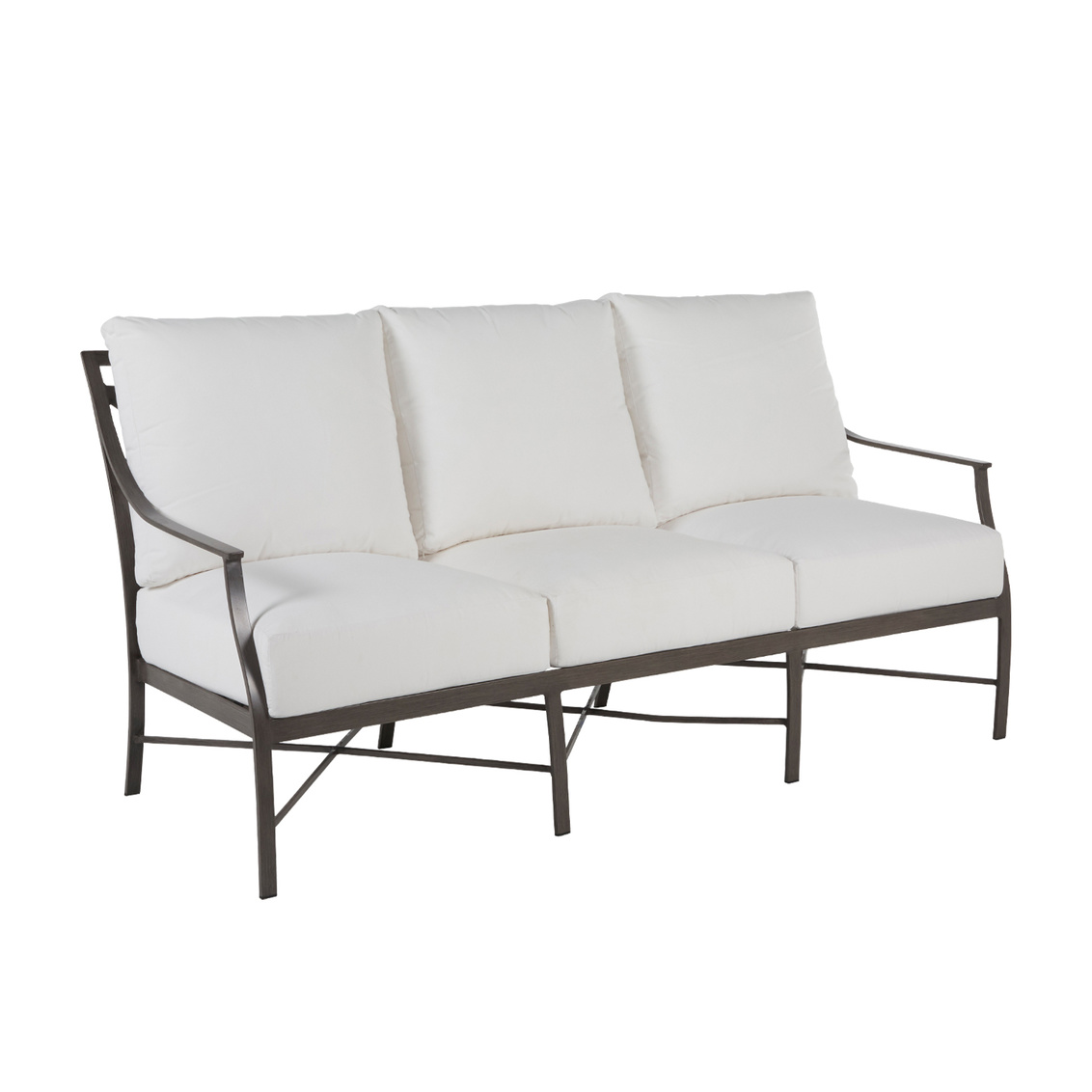 monaco aluminum sofa in slate grey – frame only product image