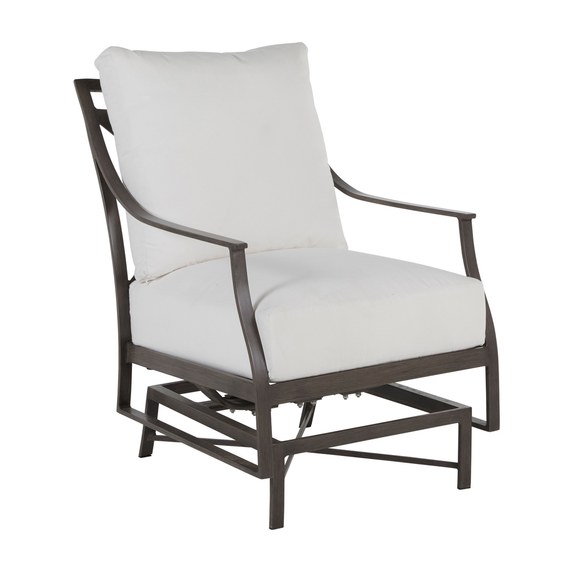 monaco aluminum spring lounge in slate grey – frame only product image