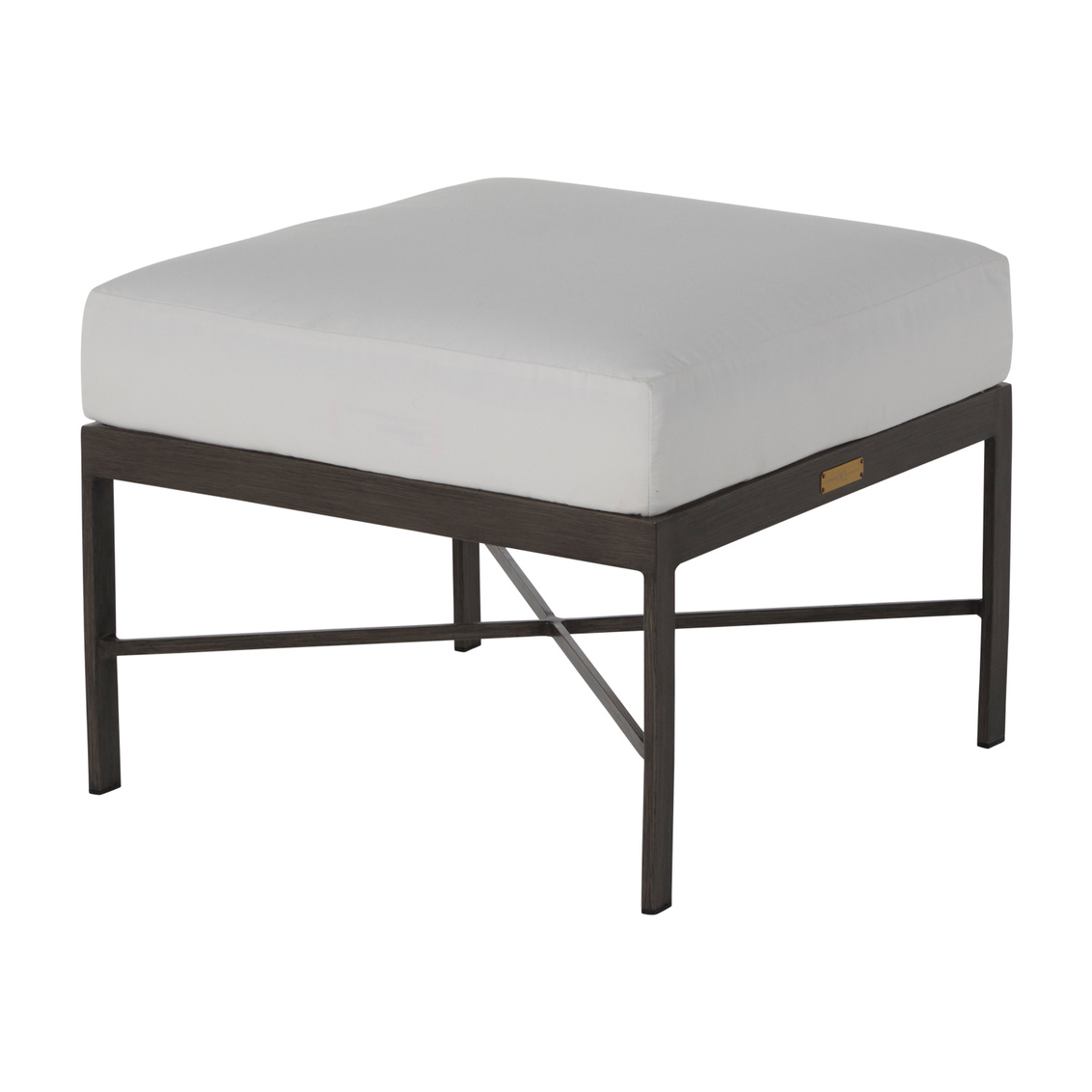 monaco aluminum ottoman in slate grey – frame only product image