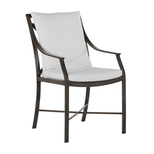 monaco aluminum arm chair in slate grey – frame only