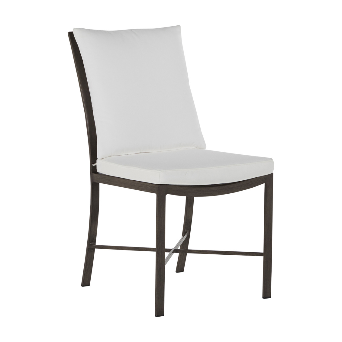 monaco aluminum side chair in slate grey – frame only product image