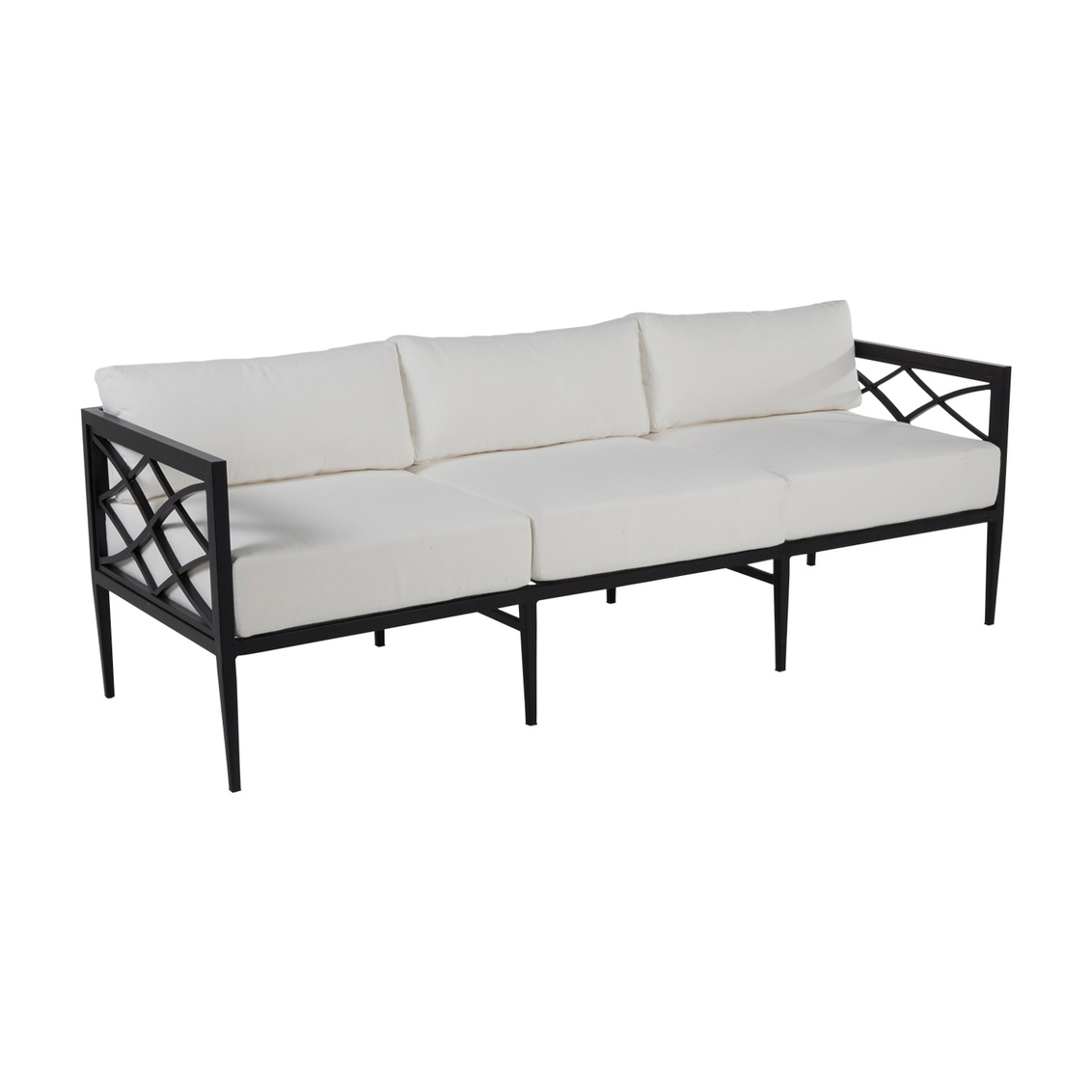 elegante aluminum sofa in midnight – frame only product image