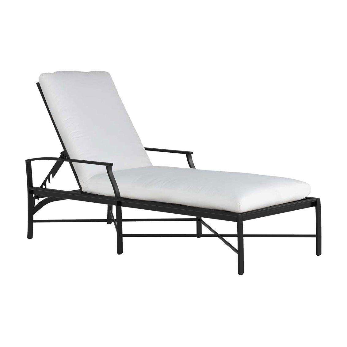 monaco aluminum chaise lounge in slate grey – frame only product image