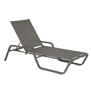 oscar sling chaise in slate grey/ heather grey