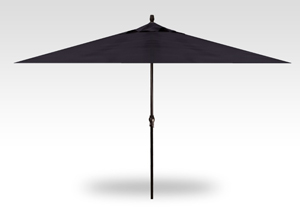 11′ x 8′ navy no-tilt umbrella – black frame