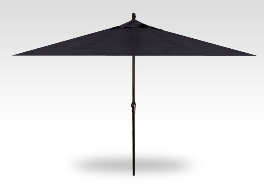 11′ x 8′ navy no-tilt umbrella – black frame product image