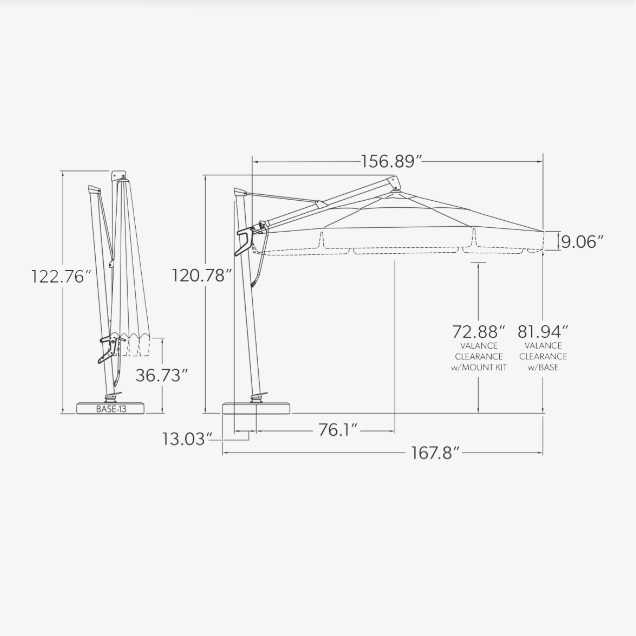 13′ cast ash starlux akz plus cantilever with bronze frame thumbnail image
