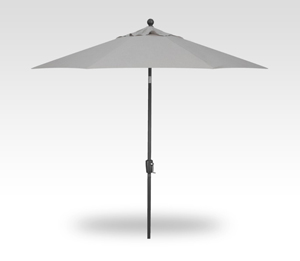 9′ cast silver push-button tilt umbrella – anthracite frame