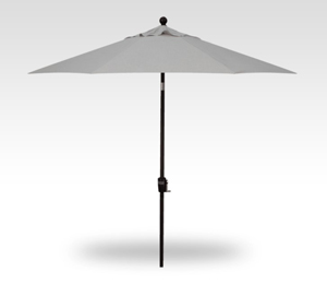 9 cast silver push-button tilt umbrella – black frame
