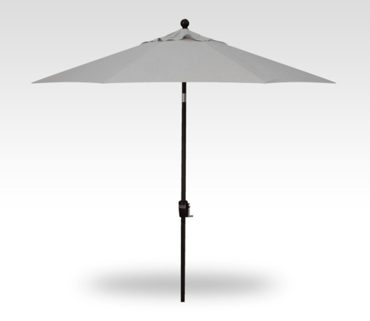 9′ cast silver push-button tilt umbrella – black frame thumbnail image
