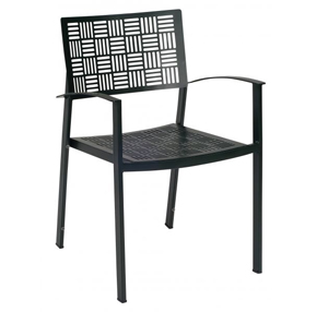 new century arm chair – smooth black