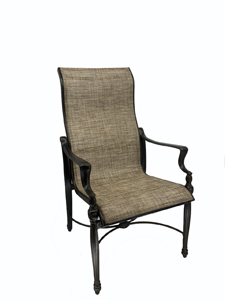 bel air sling dining chair – midnight gold – napa brindle