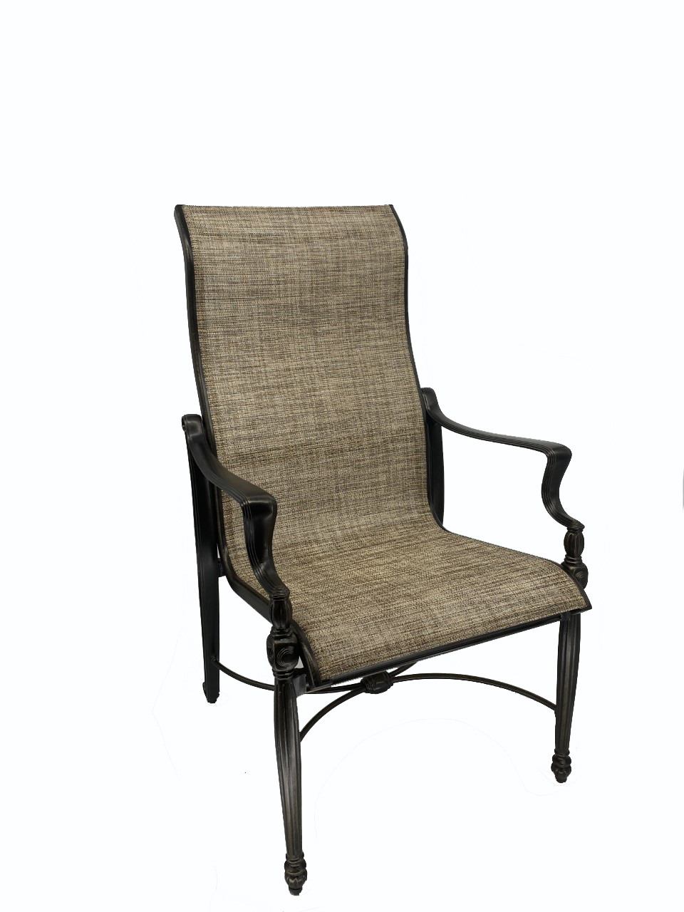 bel air sling dining chair – midnight gold – napa brindle product image