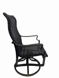 bel air woven dining swivel rocker – mahogany thumbnail