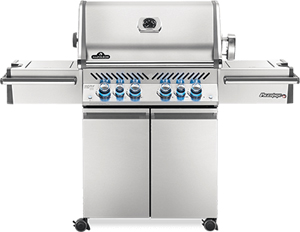 “prestige pro 500 natural gas grill with infrared rear and side burners, stainless steel” thumbnail image