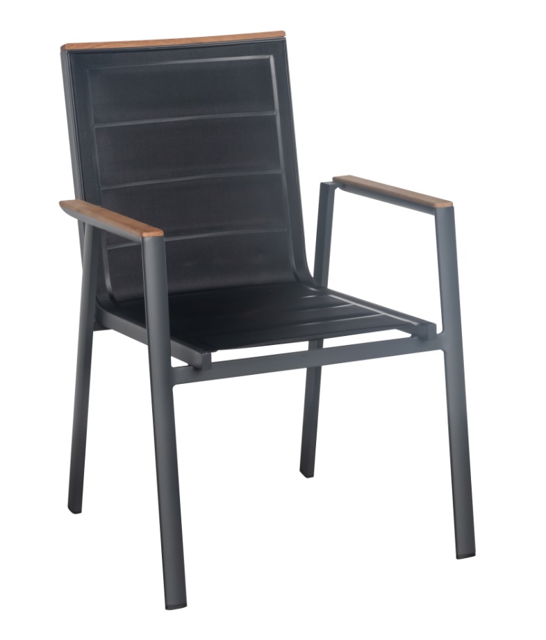 geneva dining arm chair – nero product image