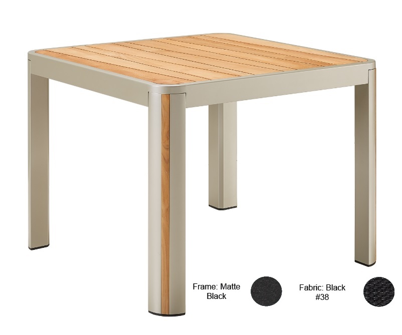 geneva square dining table – nero product image