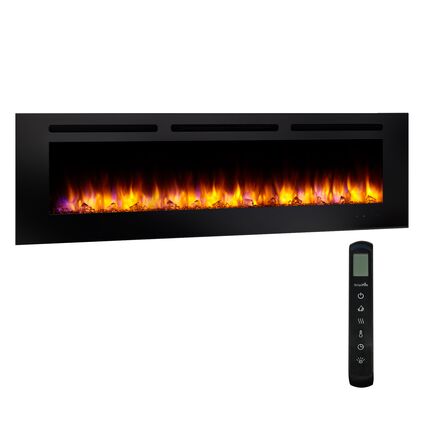 60 inch allusion linear electric fireplace