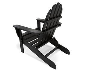 classic folding adirondack chair in black