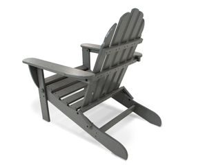 classic folding adirondack chair in slate grey