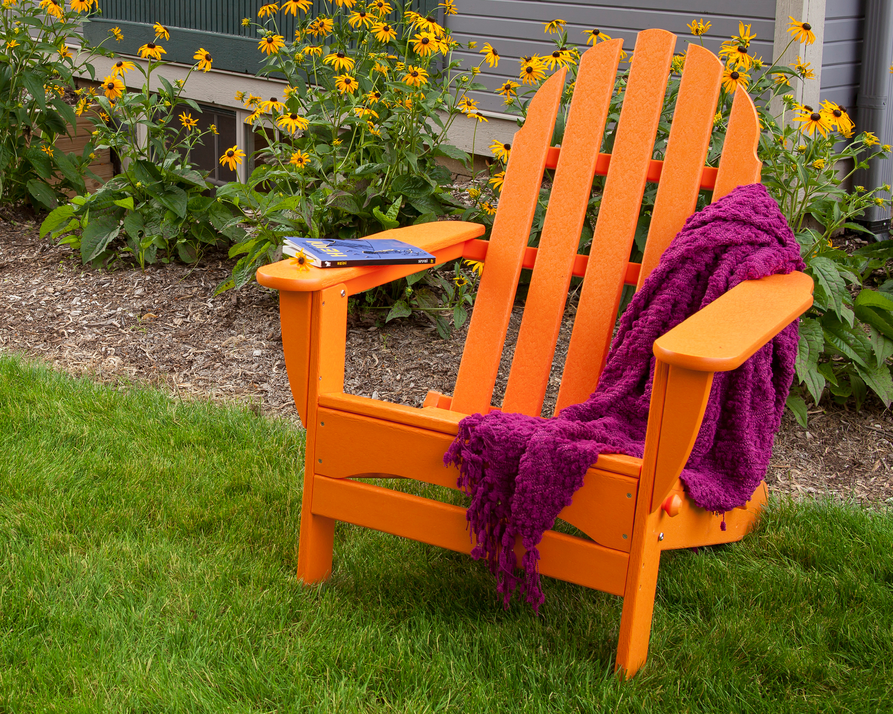 classic folding adirondack chair in tangerine product image