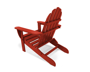 classic folding adirondack chair in crimson red