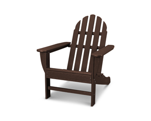 classic adirondack chair in mahogany