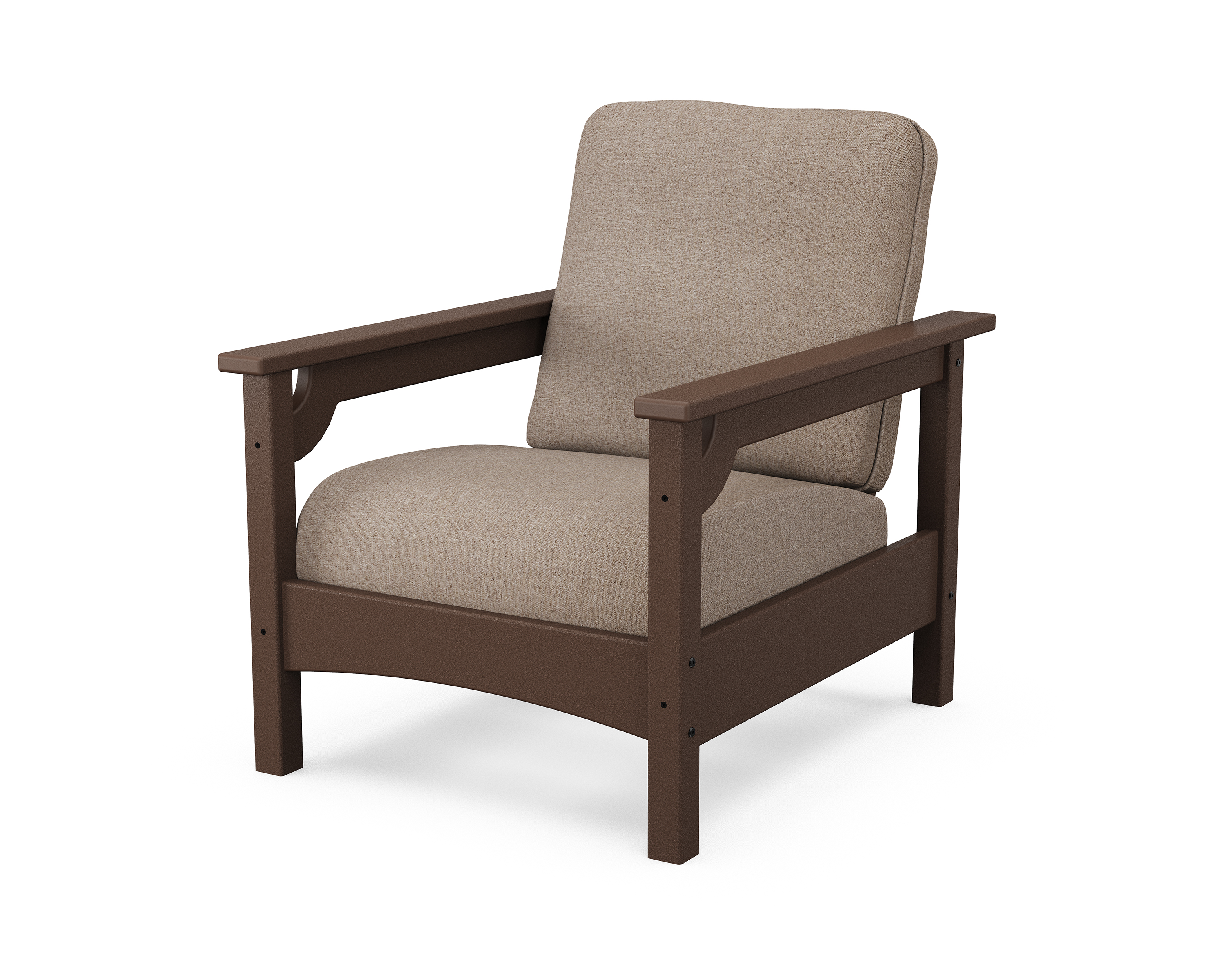 club chair in mahogany / spiced burlap product image
