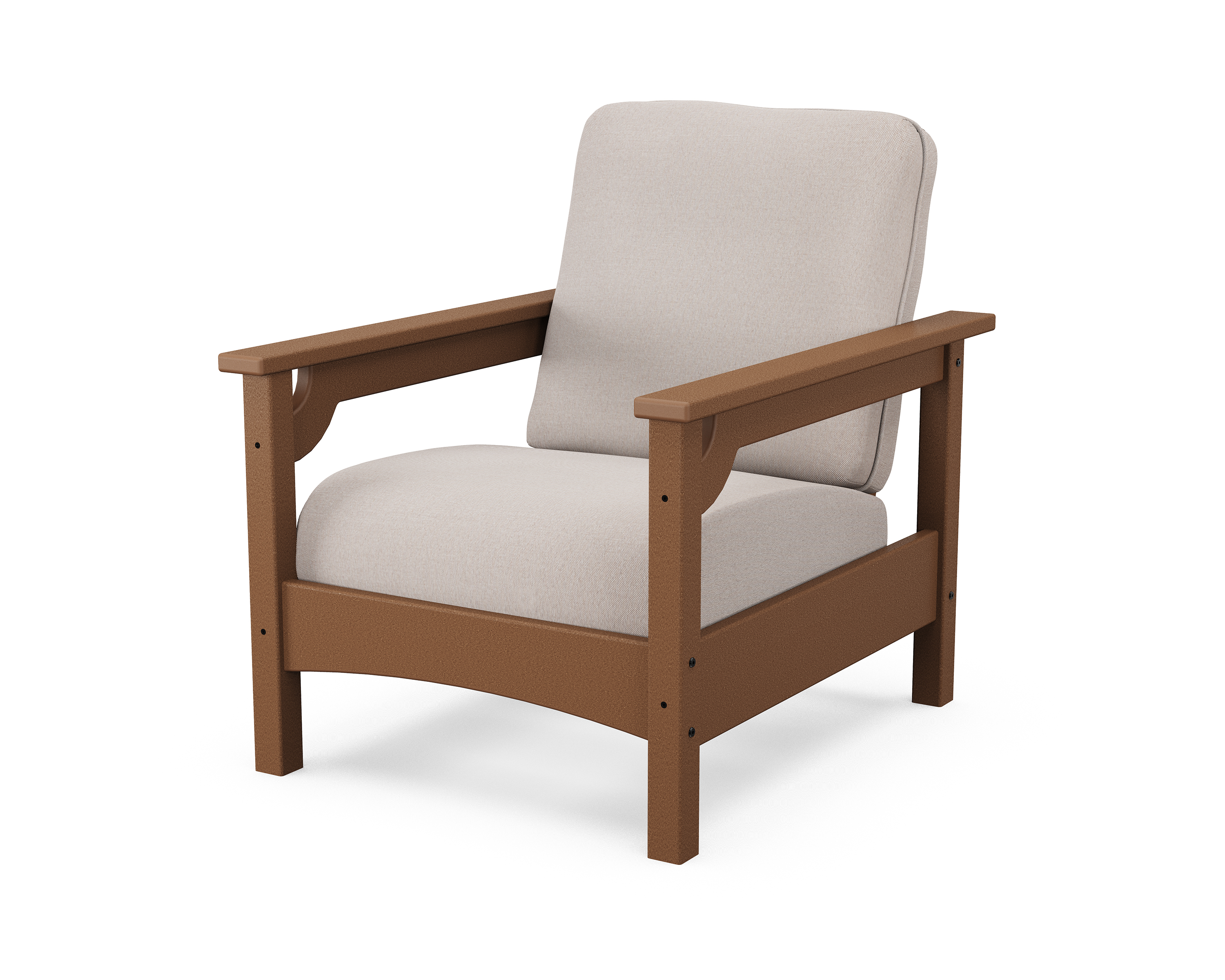 club chair in teak / dune burlap product image