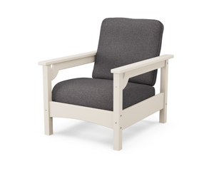 club chair in sand / ash charcoal
