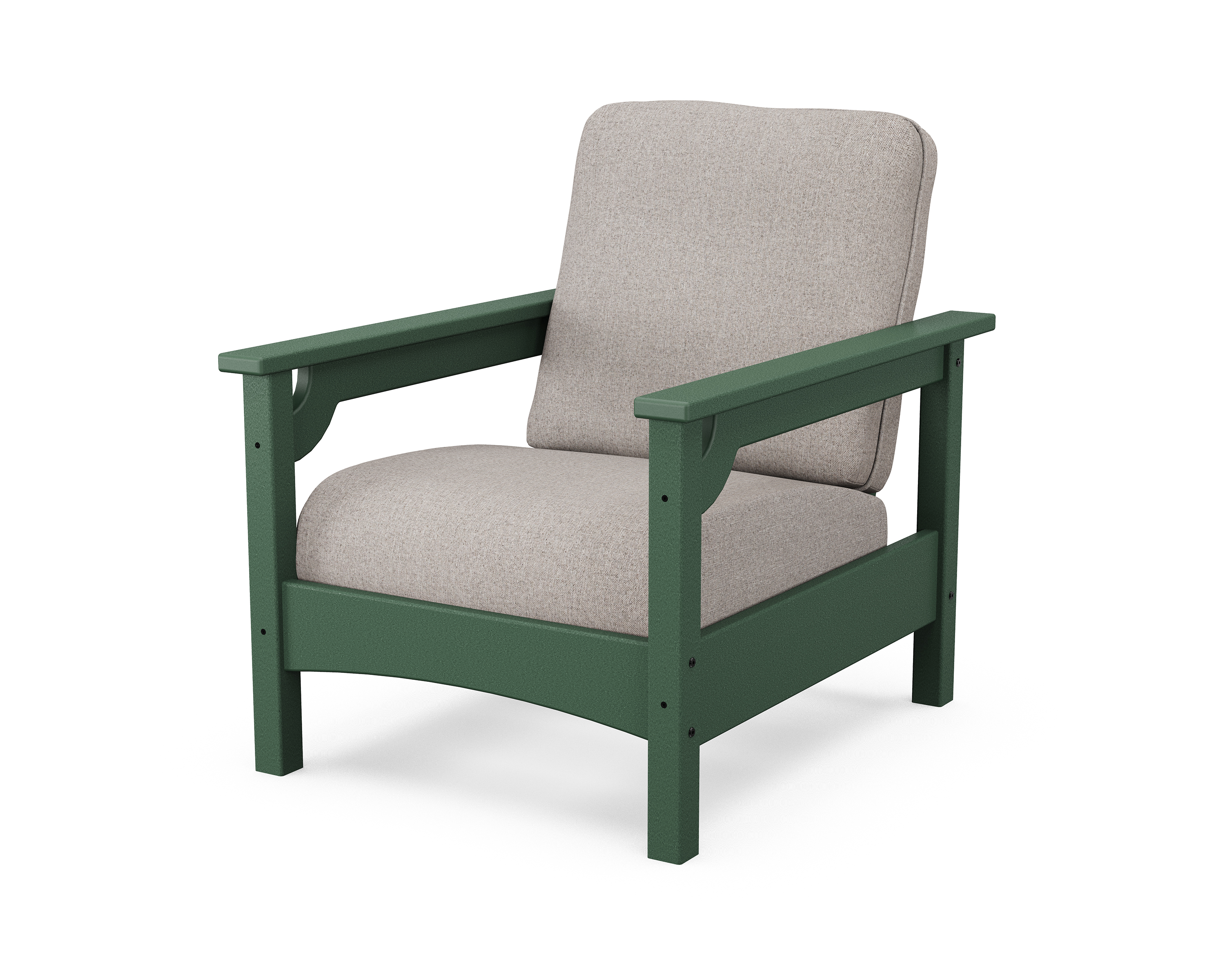 club chair in green / weathered tweed product image