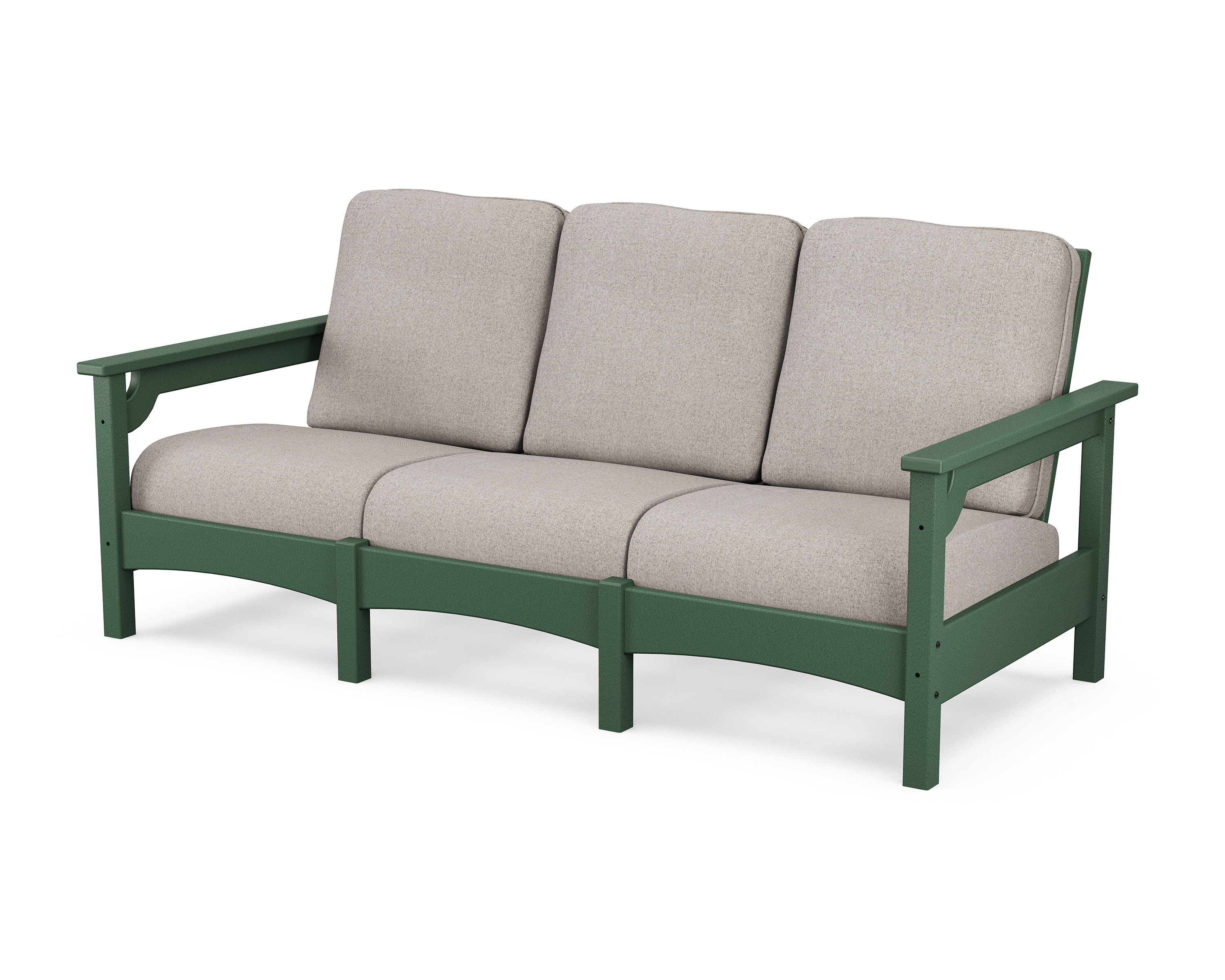 club sofa in green / weathered tweed product image