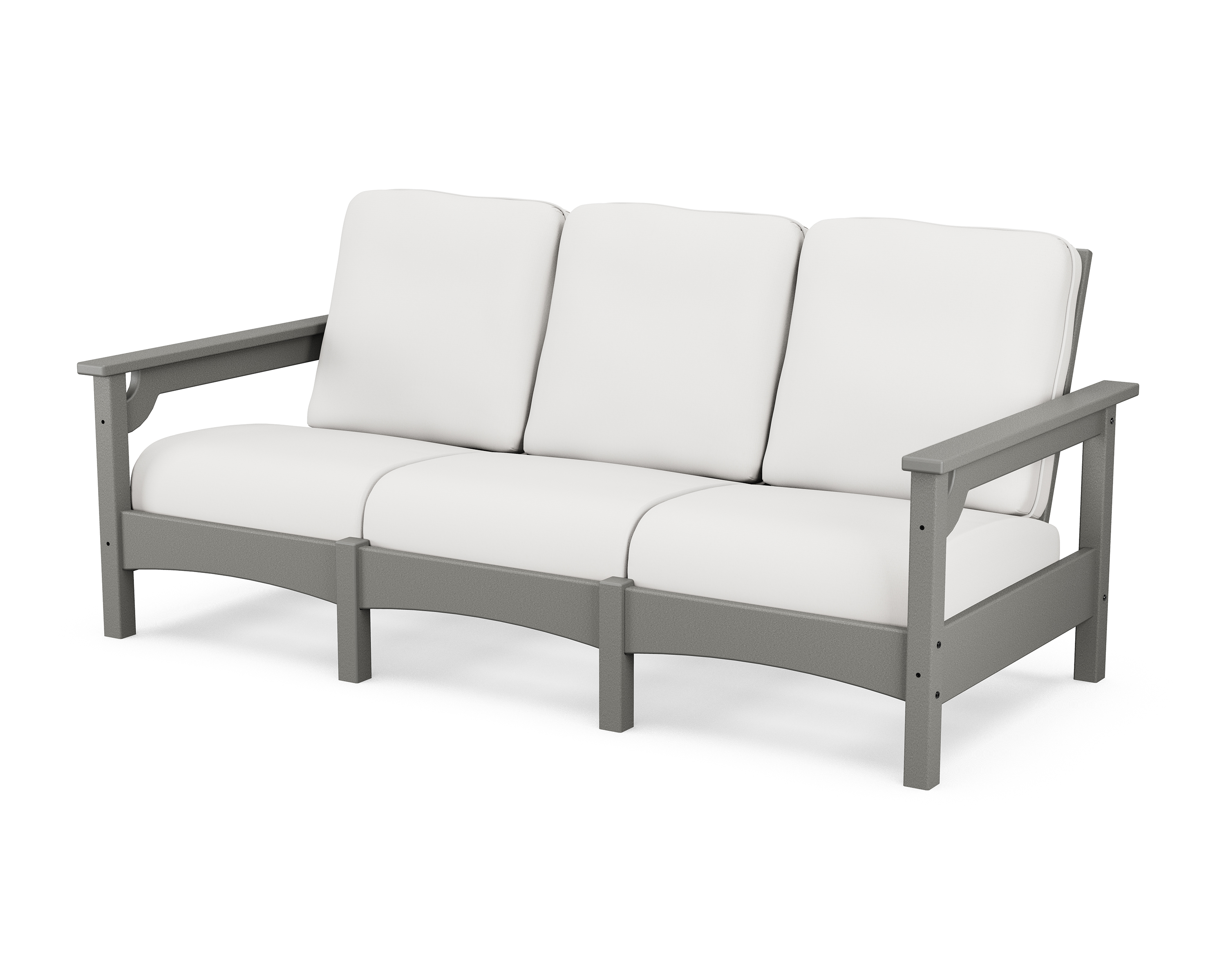 club sofa in slate grey / textured linen thumbnail image