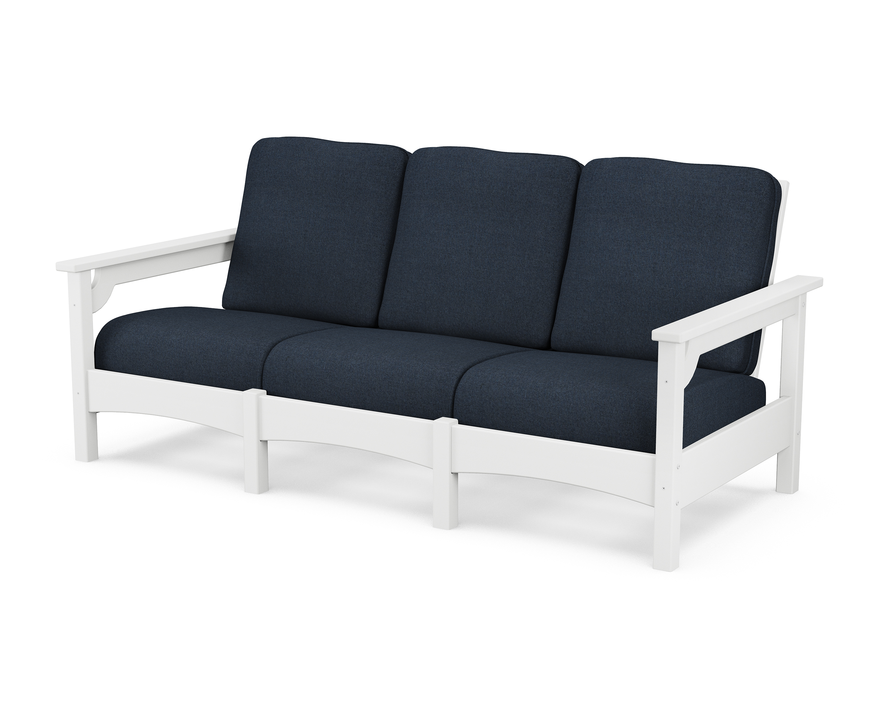 club sofa in white / marine indigo product image