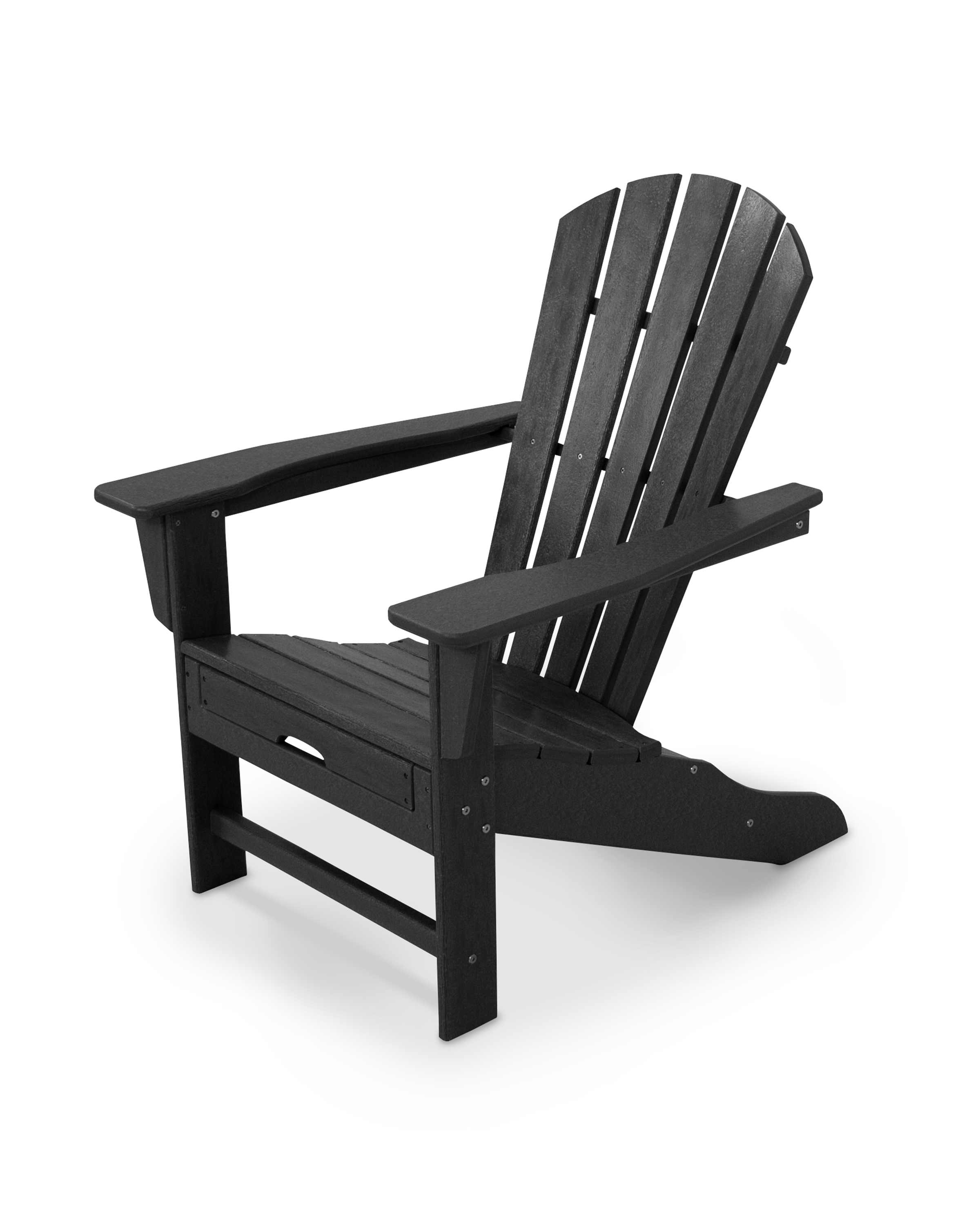 palm coast ultimate adirondack with hideaway ottoman in black thumbnail image