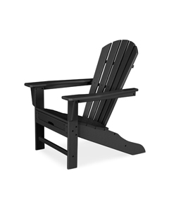 palm coast ultimate adirondack with hideaway ottoman in black